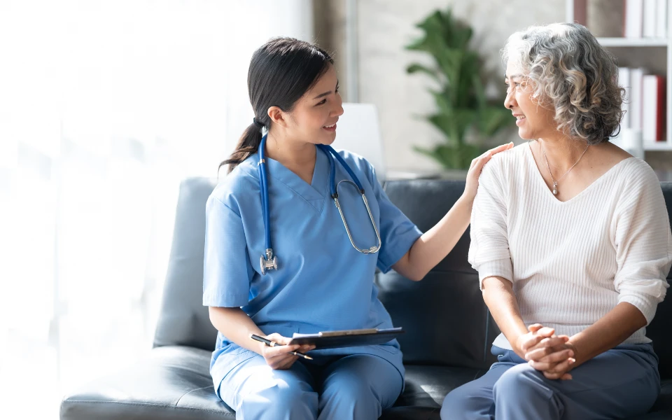 A patient and their doctor are discussing annual checkup